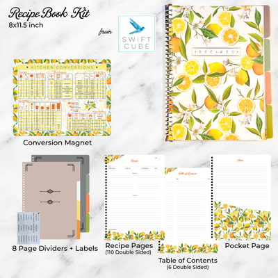 Recipe Book with Conversion Magnet