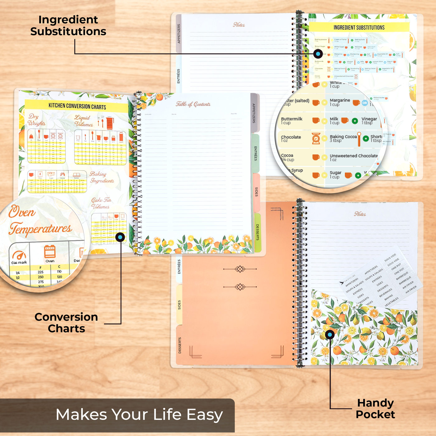 Recipe Book with Conversion Magnet
