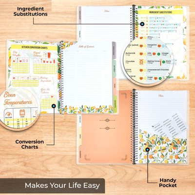 Recipe Book with Conversion Magnet