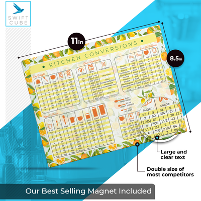 Recipe Book with Conversion Magnet