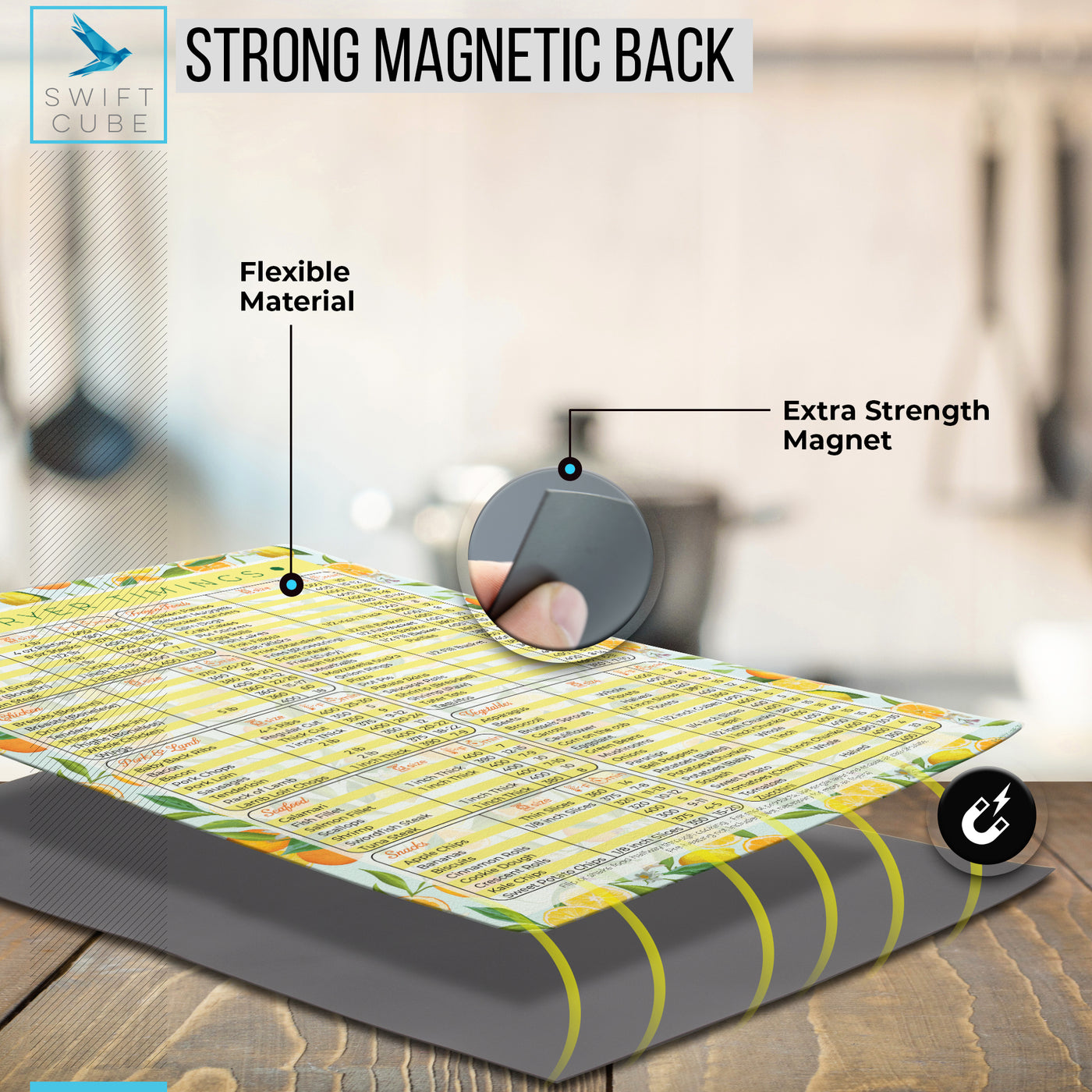 Air Fryer Magnetic Cheat Sheet (Oranges & Lemons)
