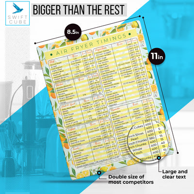 Air Fryer Magnetic Cheat Sheet (Oranges & Lemons)
